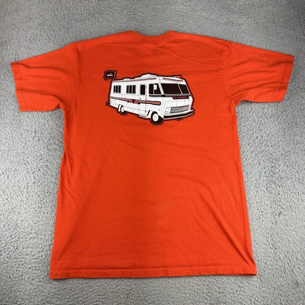 Oregon State Beavers Vintage Shirt Y2k Beaver Country Swoosh Orange Men's Size M